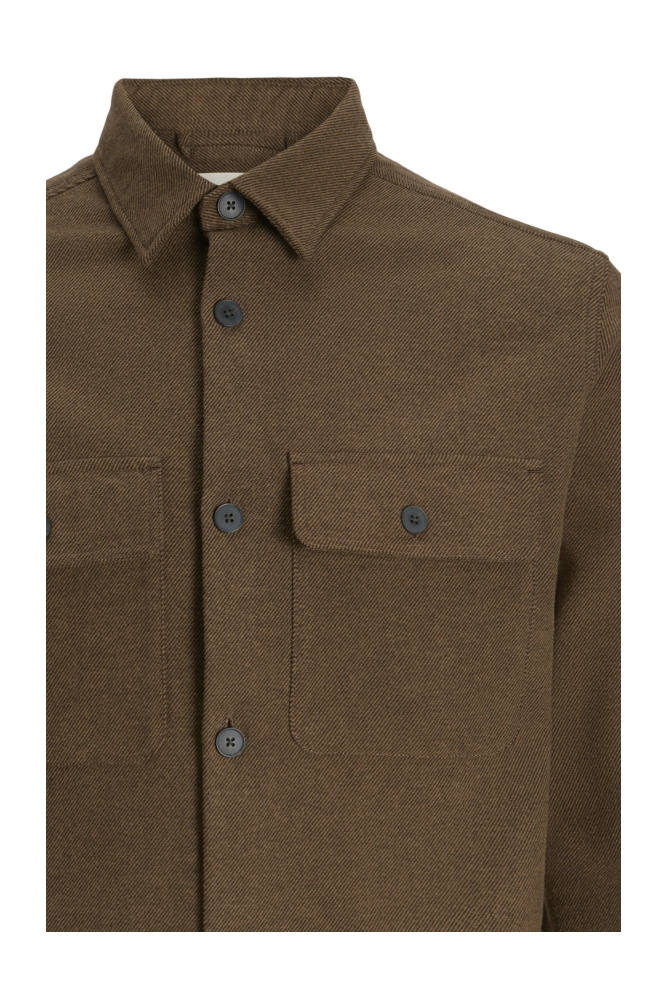 JPRRAYLE MELANGE SOLID L/S OVERSHIRT 12286840 Malt Ball